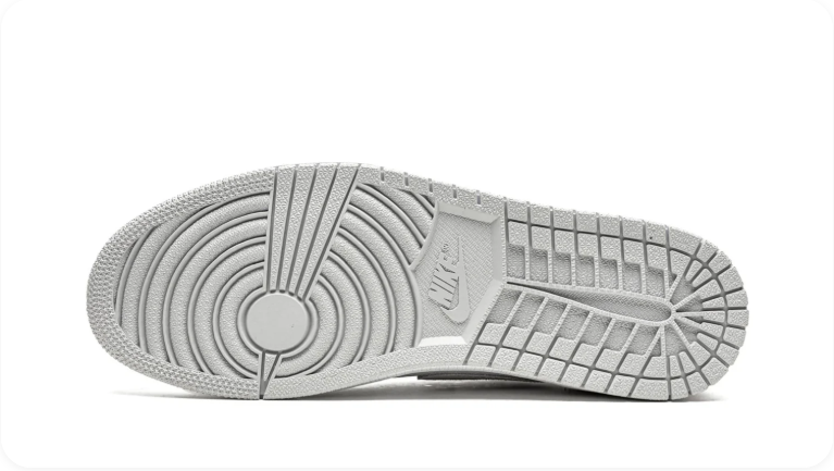 Air Jordan 1 Low-Top Sneakers – White & Light Gray