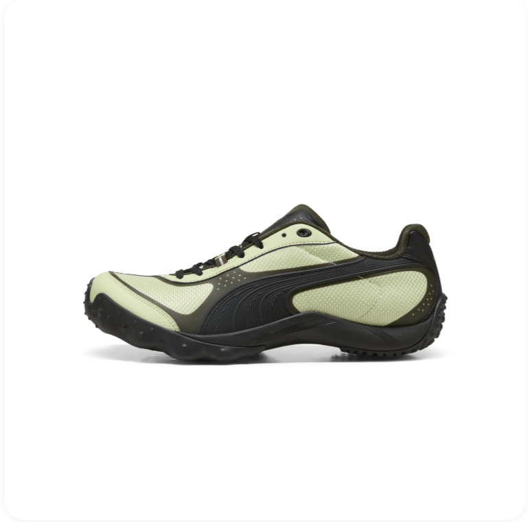 PUMA Sculpted Low-Top Sneakers – Pale Green & Black