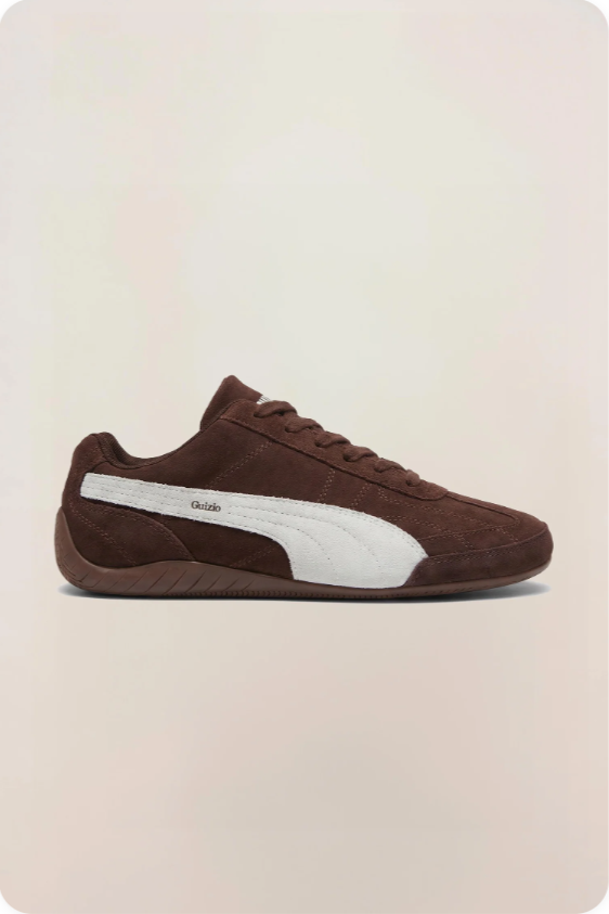 PUMA Retro Low-Profile Sneakers – Brown & White