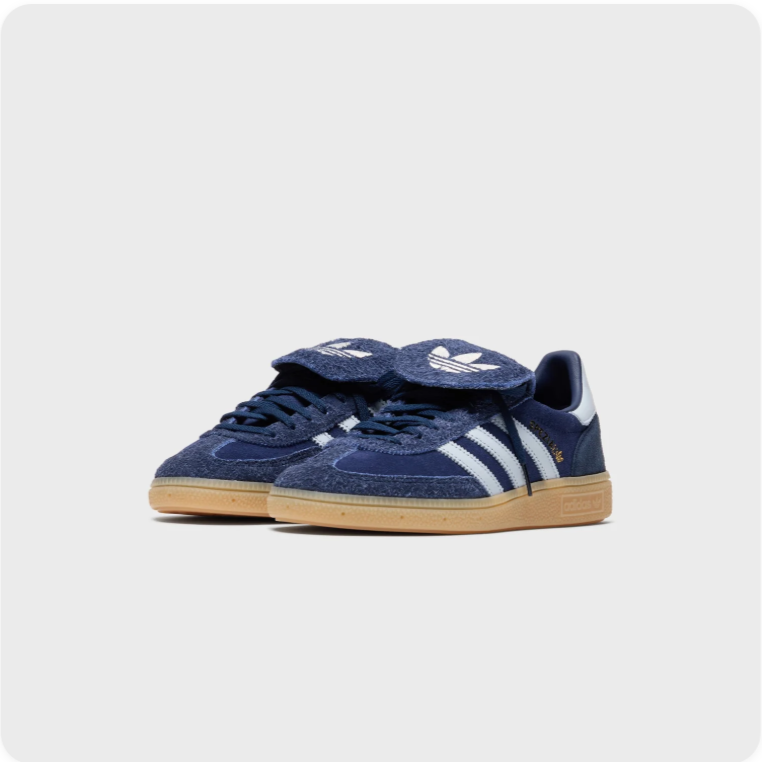 adidas Low-Top Sneakers with Fold-Over Tongue – Navy & White