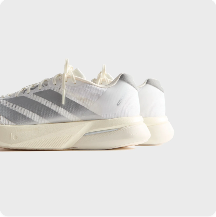 adidas Running-Style Sneakers – White, Gray & Cream