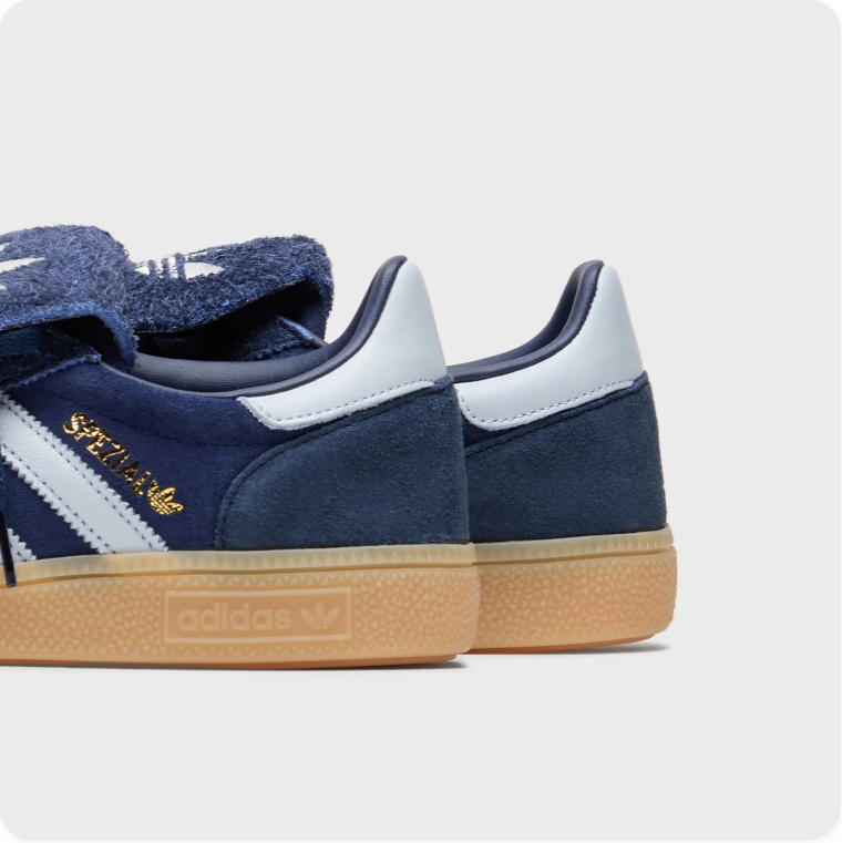adidas Low-Top Sneakers with Fold-Over Tongue – Navy & White