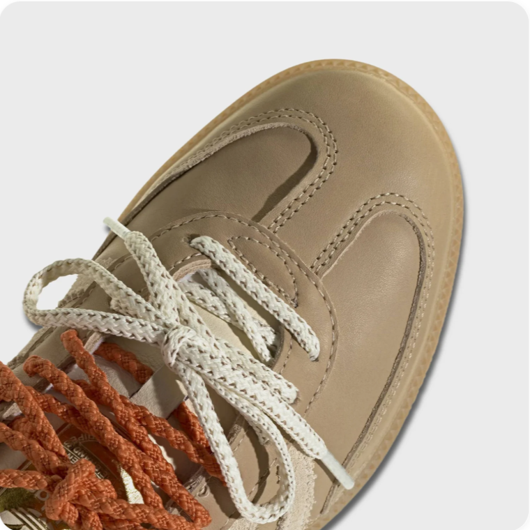 adidas Low-Top Sneakers – Sand Beige & Cream with Multicolor Lace Details