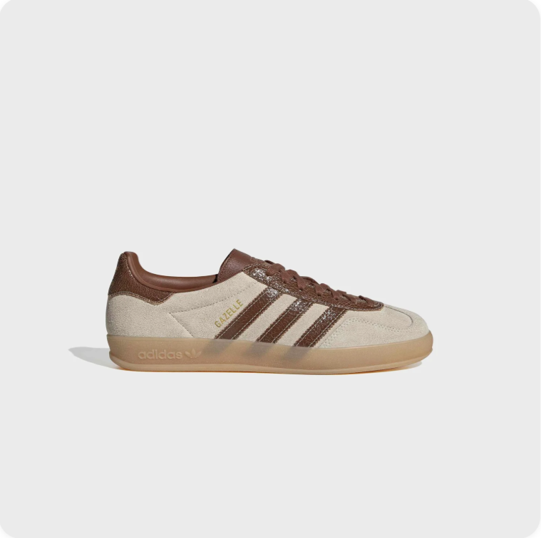 adidas Gazelle Low-Top Sneakers – Cream, Brown & Gum