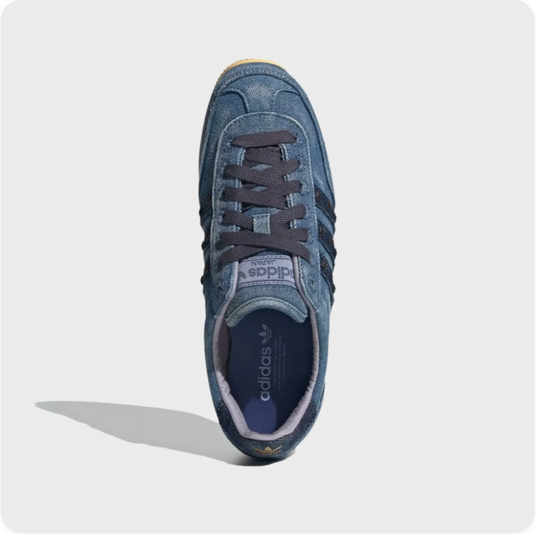 adidas Denim-Look Studded Low-Top Sneakers – Blue & Gum