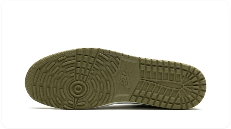 Air Jordan 1 Low-Top Sneakers – Olive, White & Black