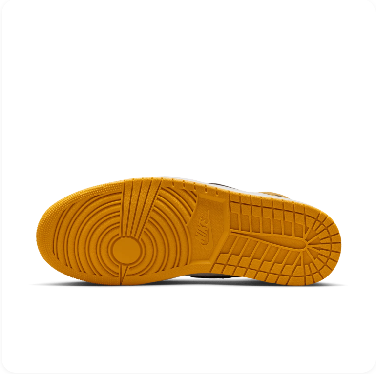 Air Jordan 1 High-Top Sneakers – Golden Yellow, White & Black