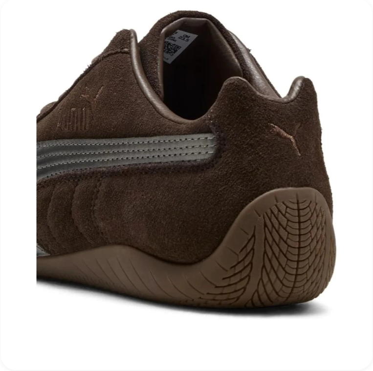 PUMA Retro Low-Profile Sneakers – Dark Brown & Metallic Silver