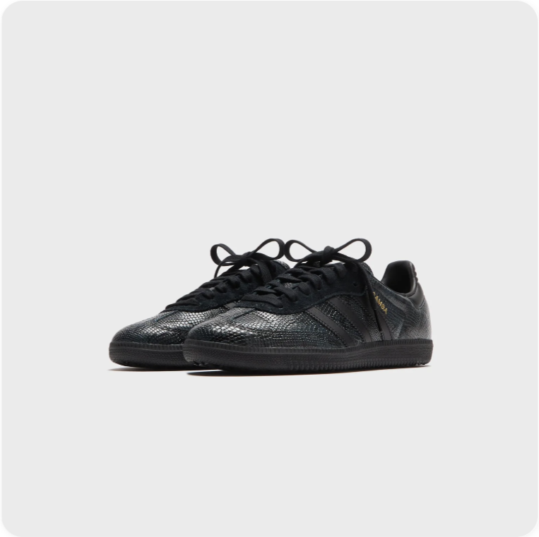adidas Samba Low-Top Sneakers – Black Textured Finish