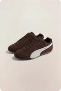 PUMA Retro Low-Profile Sneakers – Brown & White