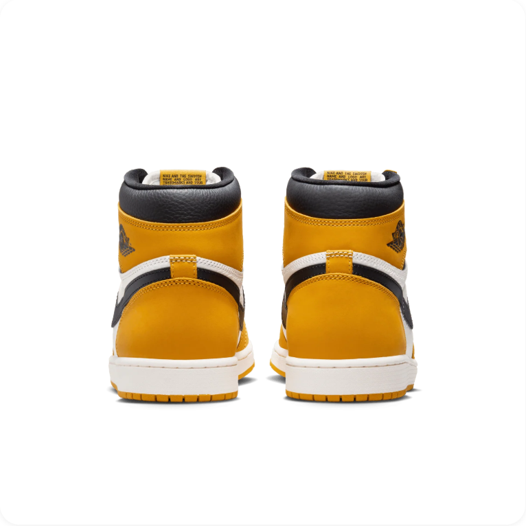 Air Jordan 1 High-Top Sneakers – Golden Yellow, White & Black