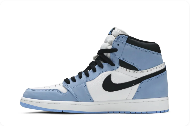 Air Jordan 1 High-Top Sneakers – Light Blue, White & Black