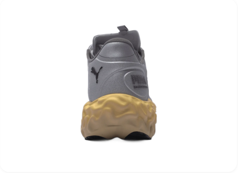 PUMA Sculpted Low-Top Sneakers – Gray & Golden Yellow