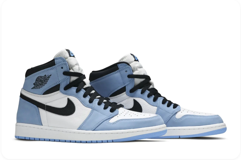 Air Jordan 1 High-Top Sneakers – Light Blue, White & Black