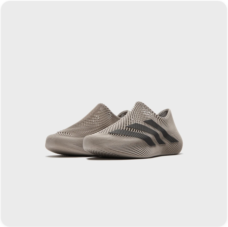 adidas Taupe Textured Low-Top Sneakers with Black Stripes