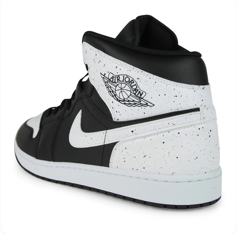 Air Jordan 1 High-Top Sneakers – Black & Speckled White