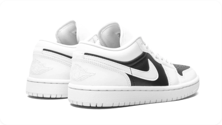 Air Jordan 1 Low-Top Sneakers – White, Black & Gray