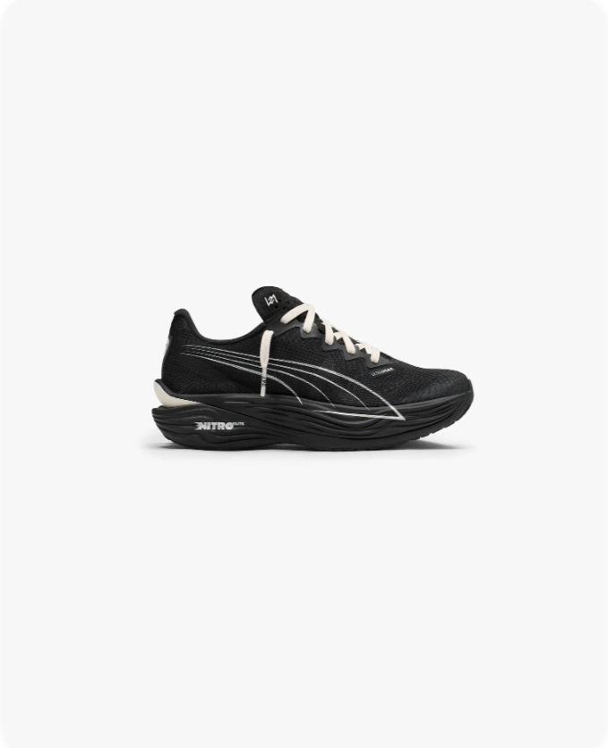PUMA Sculpted Running-Style Sneakers – Black & Cream
