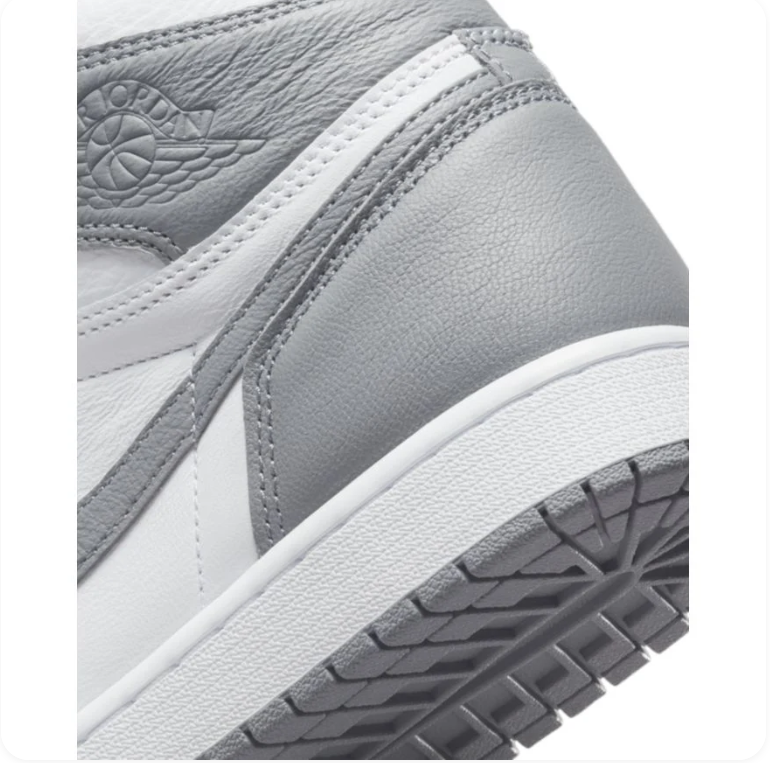 Air Jordan 1 High-Top Sneakers – White & Gray
