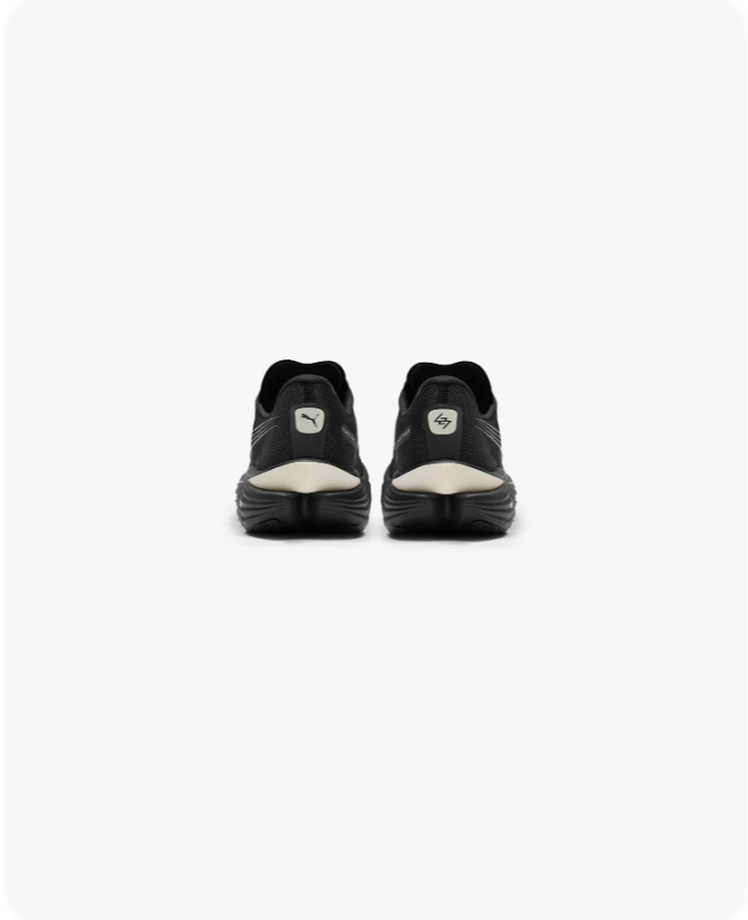 PUMA Sculpted Running-Style Sneakers – Black & Cream
