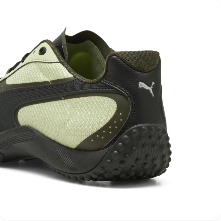 PUMA Sculpted Low-Top Sneakers – Pale Green & Black