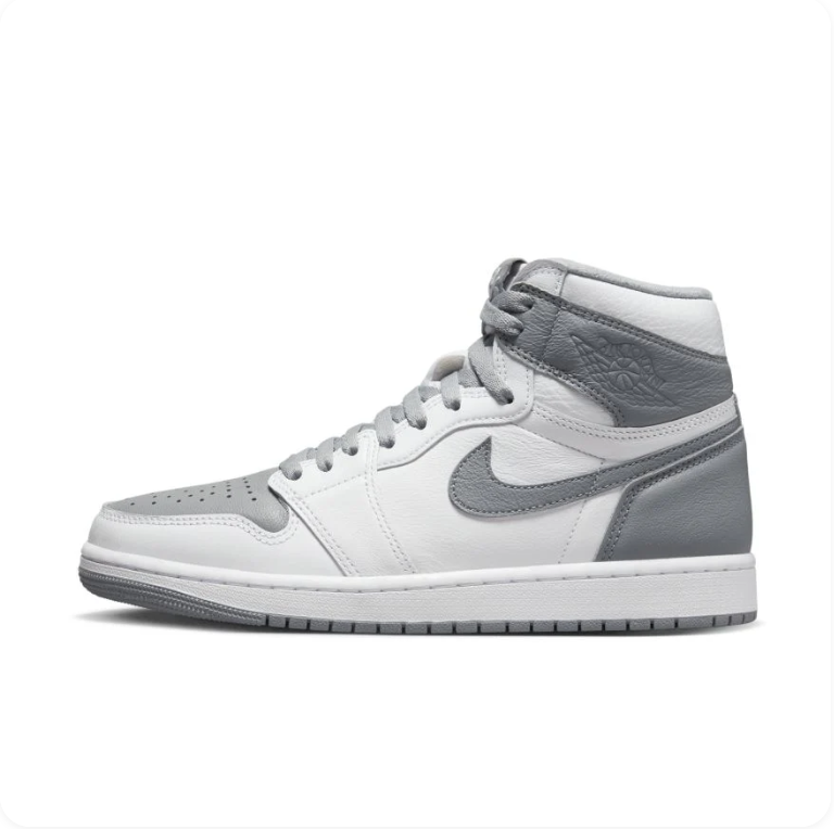 Air Jordan 1 High-Top Sneakers – White & Gray
