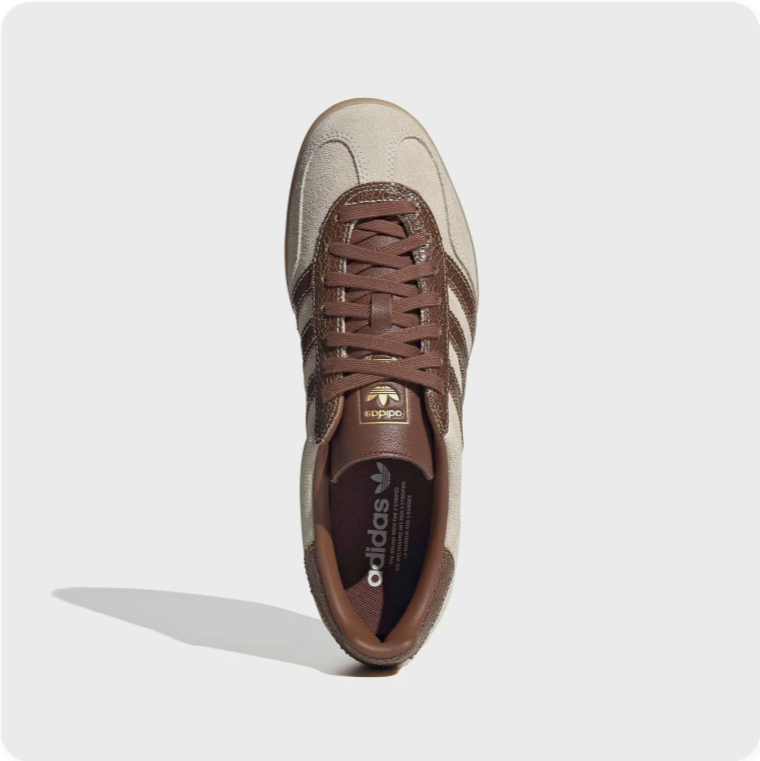 adidas Gazelle Low-Top Sneakers – Cream, Brown & Gum