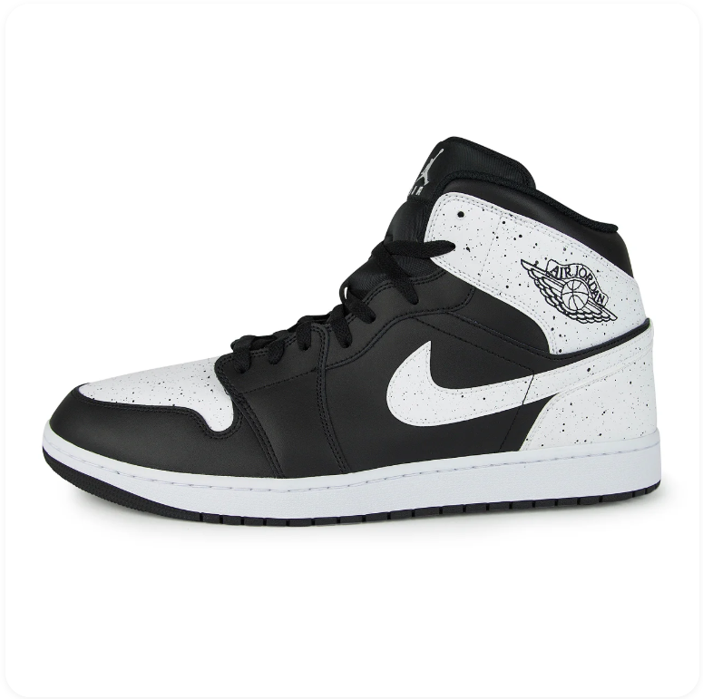 Air Jordan 1 High-Top Sneakers – Black & Speckled White