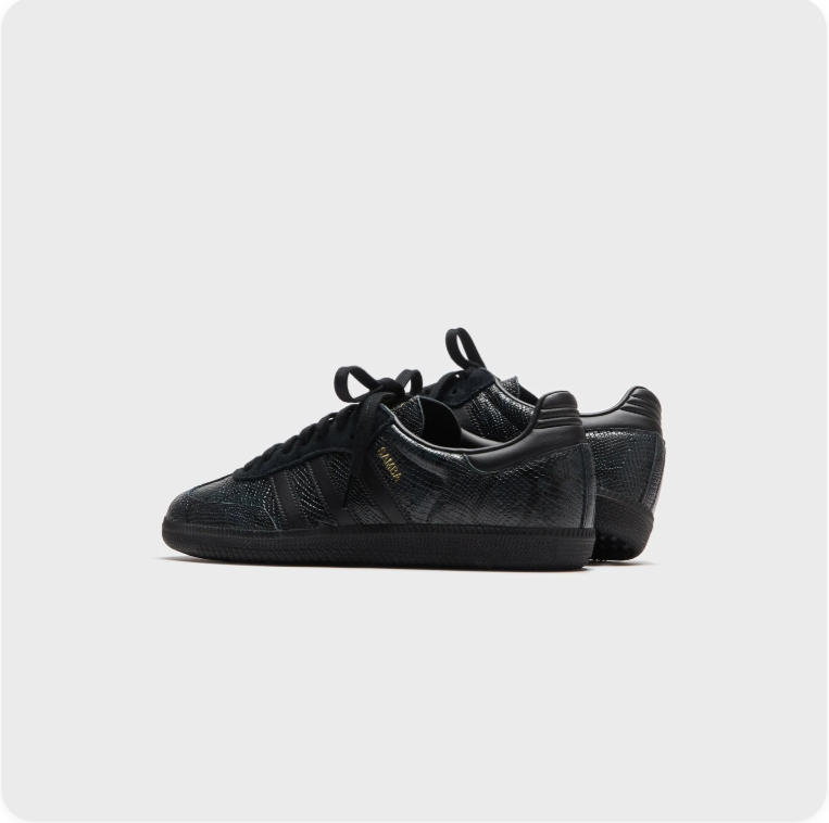 adidas Samba Low-Top Sneakers – Black Textured Finish