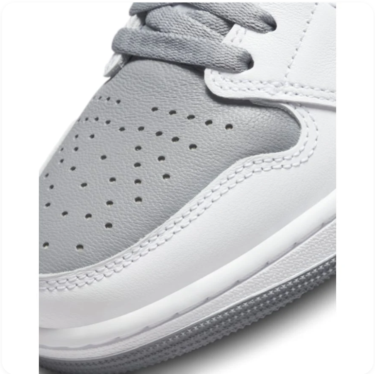 Air Jordan 1 High-Top Sneakers – White & Gray
