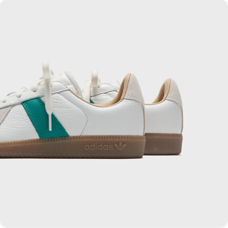 adidas Retro Low-Top Sneakers – White, Green & Gum