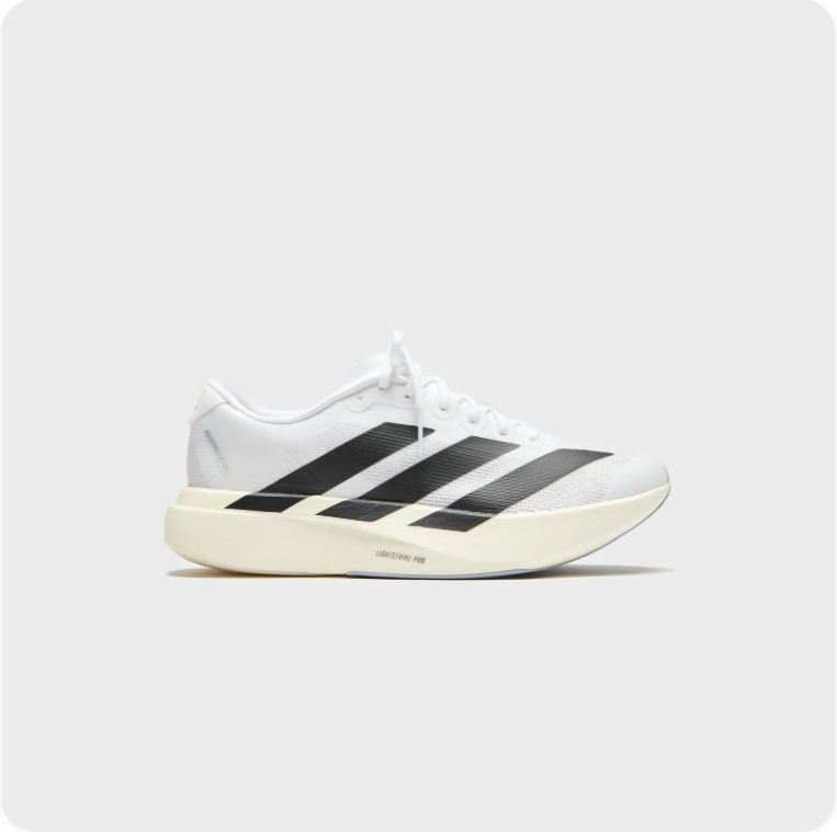 adidas Running-Style Sneakers – White, Black & Cream