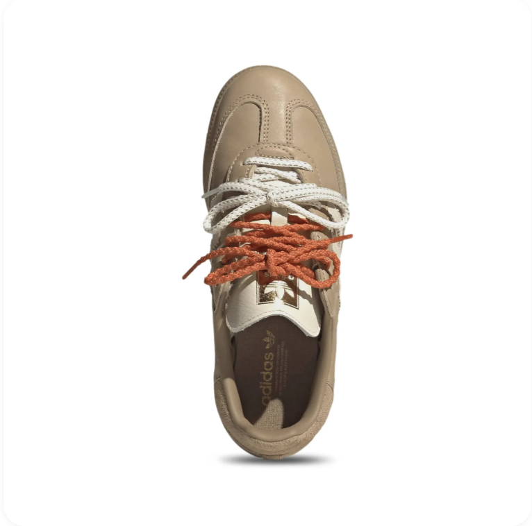 adidas Low-Top Sneakers – Sand Beige & Cream with Multicolor Lace Details