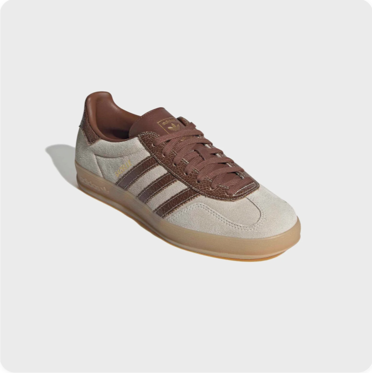 adidas Gazelle Low-Top Sneakers – Cream, Brown & Gum