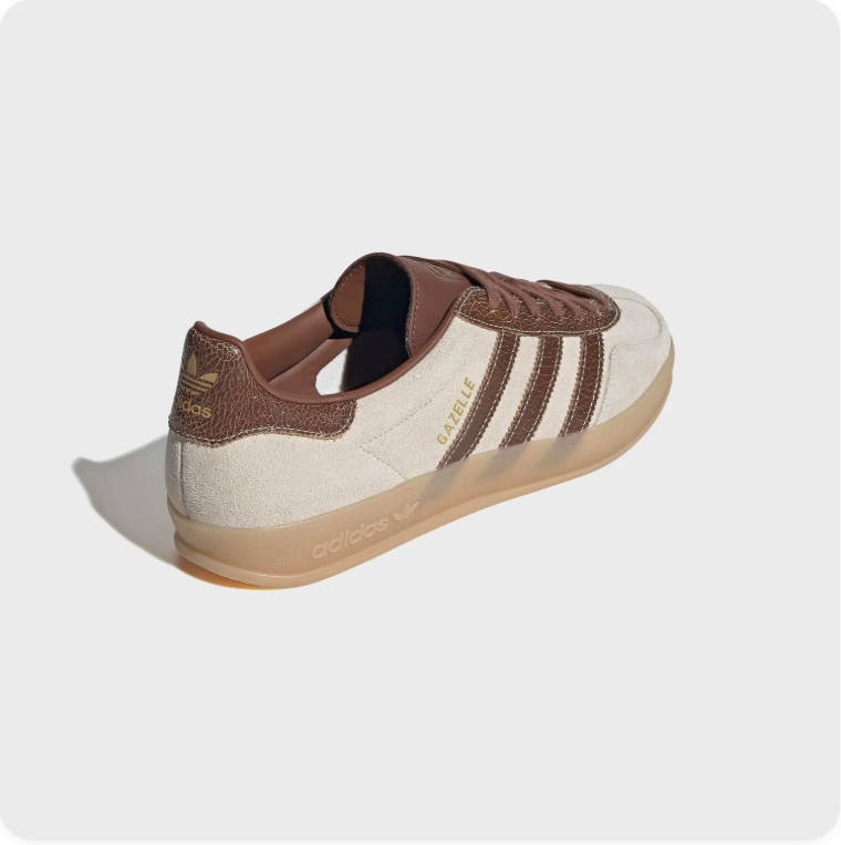 adidas Gazelle Low-Top Sneakers – Cream, Brown & Gum