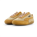 PUMA Retro Low-Profile Sneakers – Beige & Golden Tan with Pink Laces
