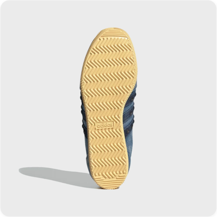 adidas Denim-Look Studded Low-Top Sneakers – Blue & Gum
