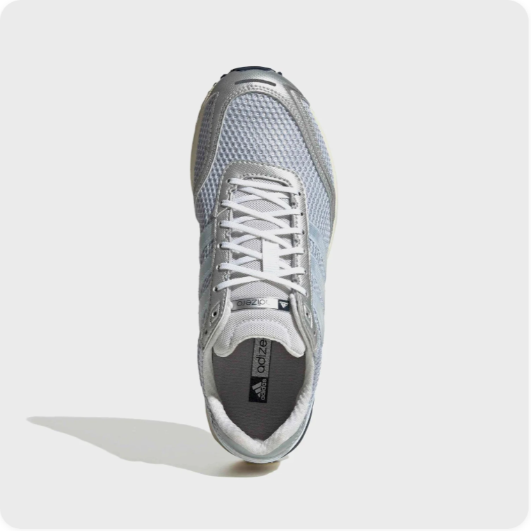 adidas Retro Running-Style Sneakers – Silver & Light Blue