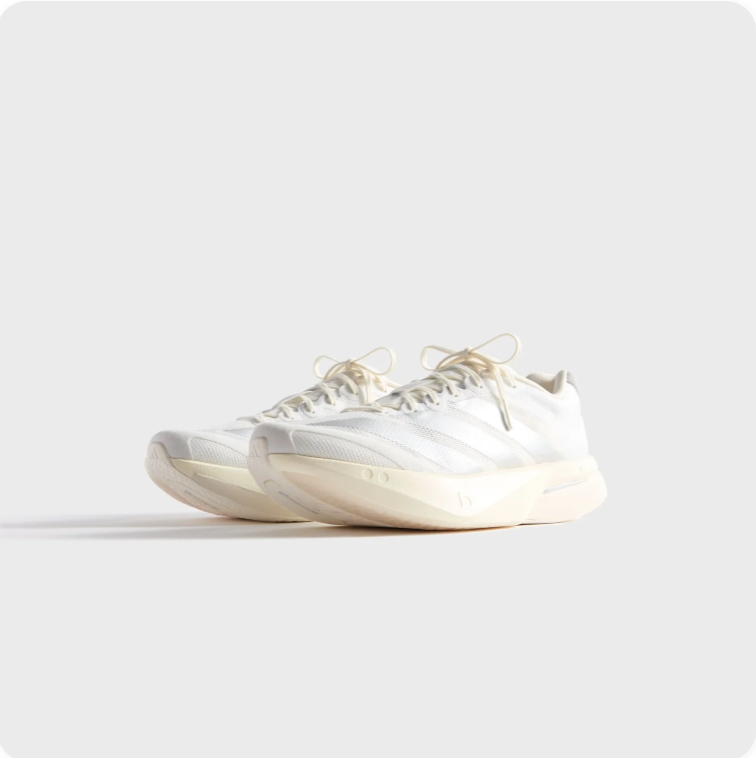 adidas Running-Style Sneakers – White, Gray & Cream