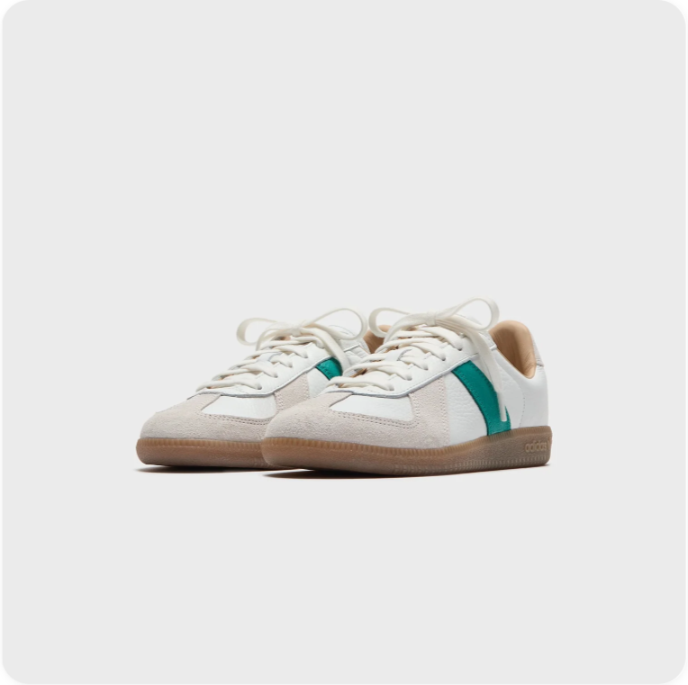 adidas Retro Low-Top Sneakers – White, Green & Gum
