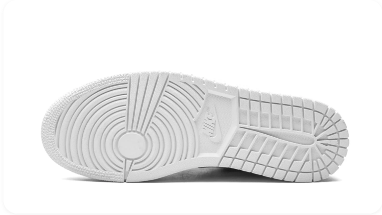 Air Jordan 1 Low-Top Sneakers – White, Black & Gray