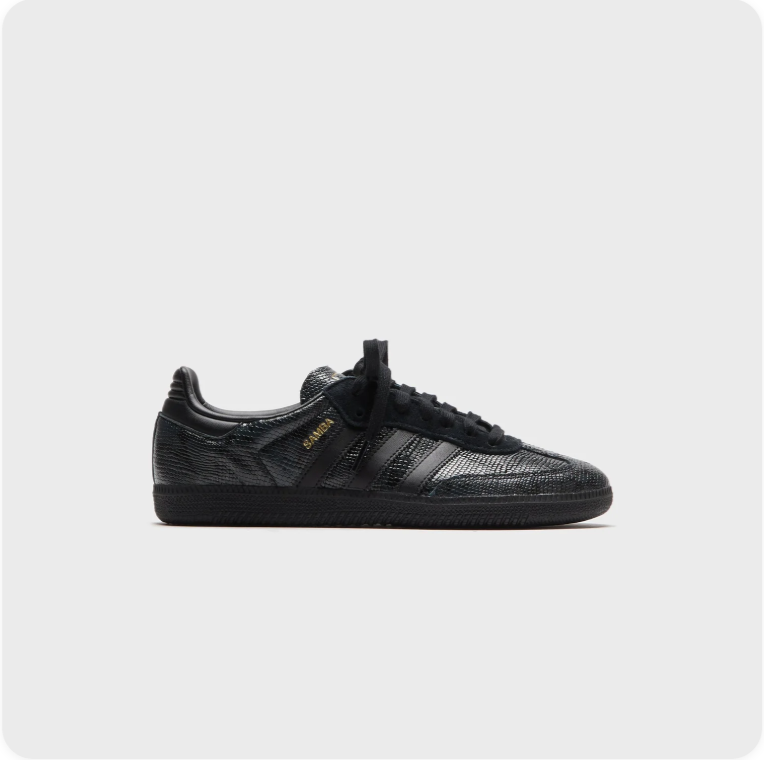 adidas Samba Low-Top Sneakers – Black Textured Finish