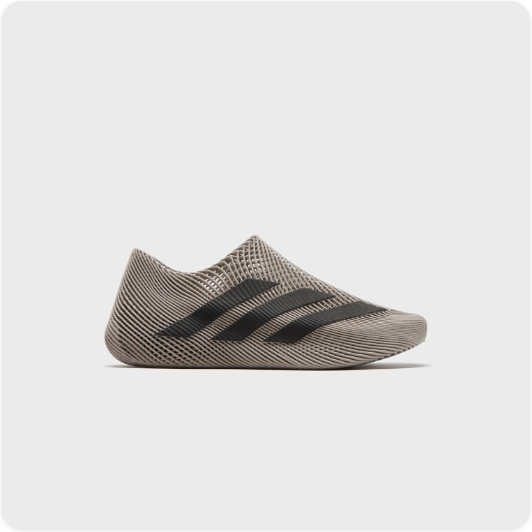 adidas Taupe Textured Low-Top Sneakers with Black Stripes
