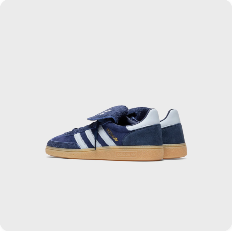adidas Low-Top Sneakers with Fold-Over Tongue – Navy & White